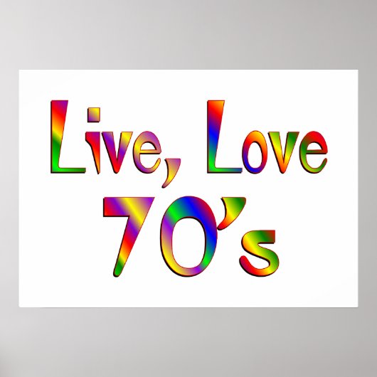 Live-Liebe 70er Poster (Vorne)