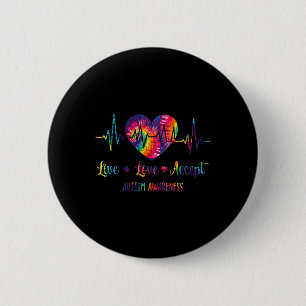 Live-Liebe Akzeptieren Autismus Sensibilisierung G Button
