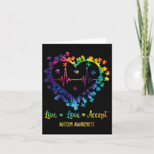 Live-Liebe Akzeptieren Autismus Sensibilisierung G Karte