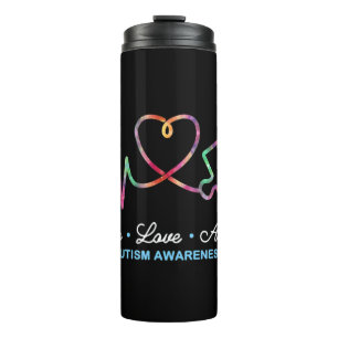 Live-Liebe Akzeptieren Autismus Sensibilisierung G Thermosbecher