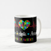 Live-Liebe Akzeptieren Autismus Sensibilisierung M Kaffeetasse (VorderseiteRechts)