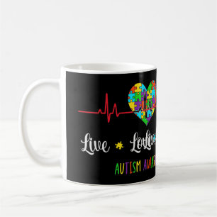 Live-Liebe Akzeptieren Autismus Sensibilisierung M Kaffeetasse
