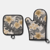 Live-Liebe Aloha Palm Tree Beach Zeichen Ofenhandschuh & Topflappen-Set (Vorderseite)
