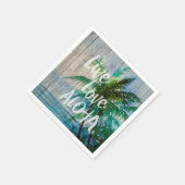 Live-Liebe Aloha Palm Tree Beach Zeichen Serviette (Ecke)