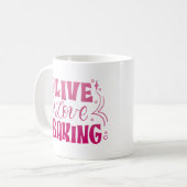 LIVE LIEBE BAKING KAFFEETASSE (Vorderseite Links)