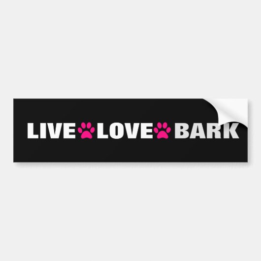 LIVE LIEBE BARK AUTOAUFKLEBER (Vorne)