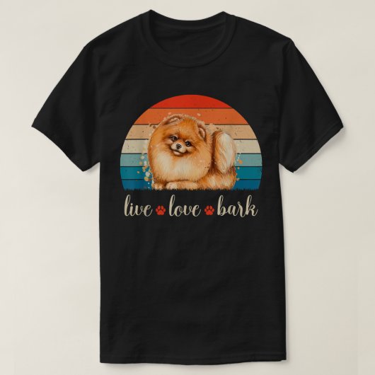 Live Liebe Bark Spitz T-Shirt (Design vorne)
