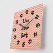 Live-Liebe Barke Zickzack Wall Clock Quadratische Wanduhr (Winkel)