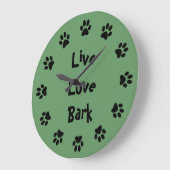 Live Liebe Barkeuse druckt Wall Clock Große Wanduhr (Winkel)
