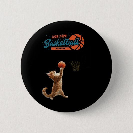 Live Liebe Basketball für immer Button (Vorderseite)