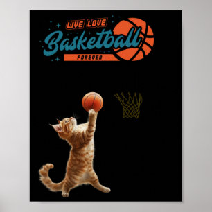 Live Liebe Basketball für immer Poster