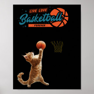 Live Liebe Basketball für immer Poster