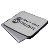 Live-Liebe Basketballspiel Blauer Text Laptopschutzhülle (Vorne Knopf)