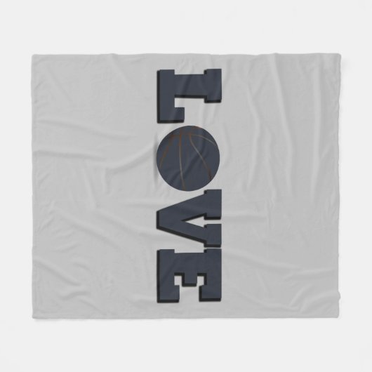 Live-Liebe Basketballspiel Fleecedecke (Vorderseite (Horizontal))