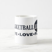 Live-Liebe Basketballspielen Kaffeetasse (Mittel)