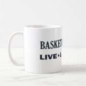 Live-Liebe Basketballspielen Kaffeetasse (Links)