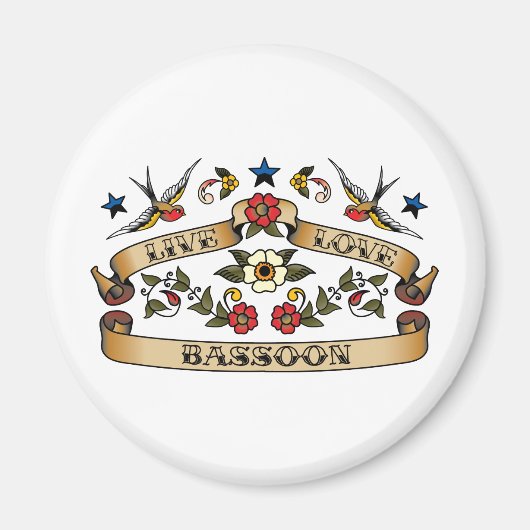 Live Liebe Bassoon Magnet (Vorne)