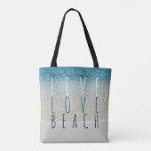 Live Liebe Beach Türkis Blue Ocean Surf weht zu Tasche (Rückseite)