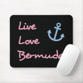 Live-Liebe Bermuda-Skripttext mit Anchor Dark Mousepad (Mit Mouse)