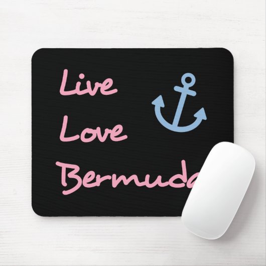 Live-Liebe Bermuda-Skripttext mit Anchor Dark Mousepad (Mit Mouse)