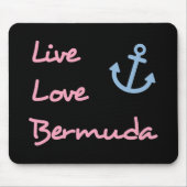 Live-Liebe Bermuda-Skripttext mit Anchor Dark Mousepad (Vorne)