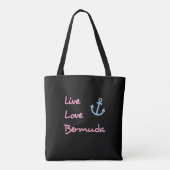 Live-Liebe Bermuda-Skripttext mit Anchor Dark Tasche (Rückseite)