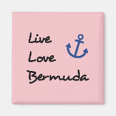 Live-Liebe Bermuda-Skripttext mit Anchor Magnet (Vorne)