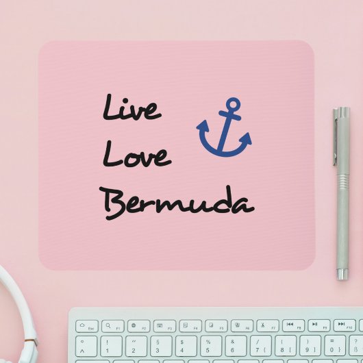 Live-Liebe Bermuda-Skripttext mit Anchor Mousepad