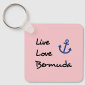 Live-Liebe Bermuda-Skripttext mit Anchor Schlüsselanhänger (Vorderseite)