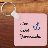 Live-Liebe Bermuda-Skripttext mit Anchor Schlüsselanhänger (Vorderseite)