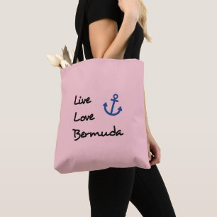 Live-Liebe Bermuda-Skripttext mit Anchor Tasche
