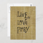 Live-Liebe beten Christliche Angebotsbestätigung Postkarte (Vorne/Hinten)