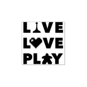 Live, Liebe, Briefmarke der Holzkunst spielen Gummistempel (Prägung)