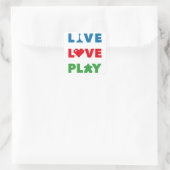 Live, Liebe, bunte Aufkleber spielen (Tasche)