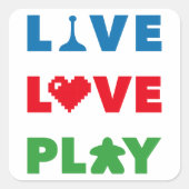 Live, Liebe, bunte Aufkleber spielen (Vorderseite)