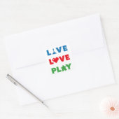 Live, Liebe, bunte Aufkleber spielen (Umschlag)
