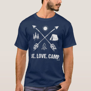 Live-Liebe Camp Cross Arrows - Camping Wandern T-Shirt