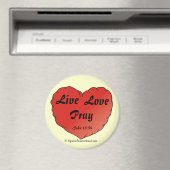 Live Liebe Christlich beten Magnet (In Situ (Geschirrspüler))