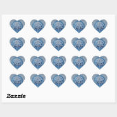 Live Liebe Cross Blue Tree of Life Pattern Herz-Aufkleber (Blatt)