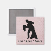 Live Liebe Dance - Ballroom Couple Magnet (Vorderseite/Rückseite)