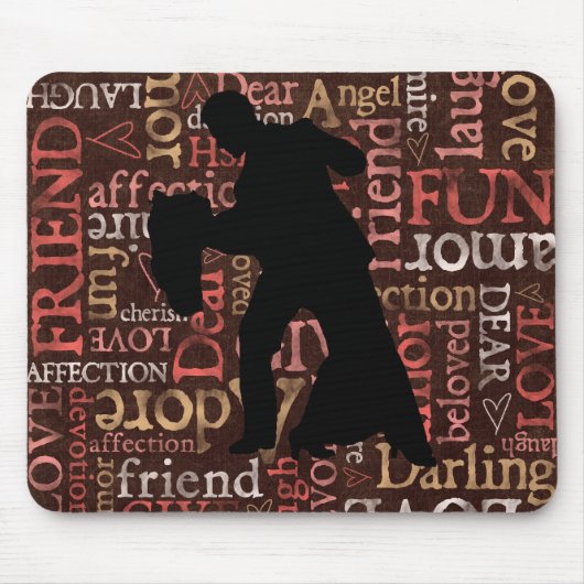 Live Liebe Dance - Ballroom Couple Mousepad (Vorne)