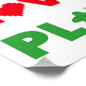 Live, Liebe, farbenfrohe Printwerbung Poster (Ecke)