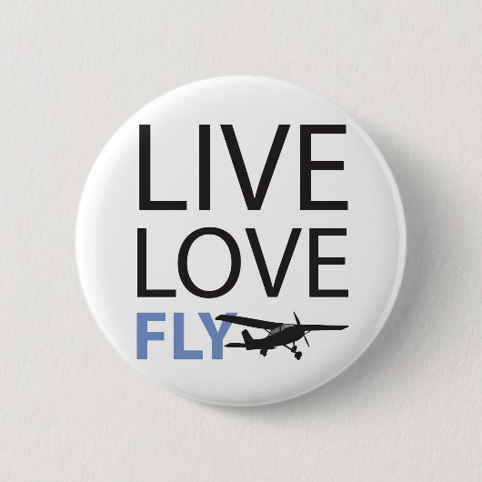 Live-Liebe Fliegen Button (Vorderseite)