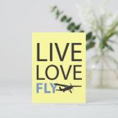 Live-Liebe Fliegen Postkarte (Stehend Vorderseite)