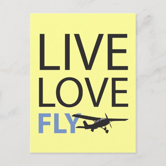 Live-Liebe Fliegen Postkarte (Vorderseite)