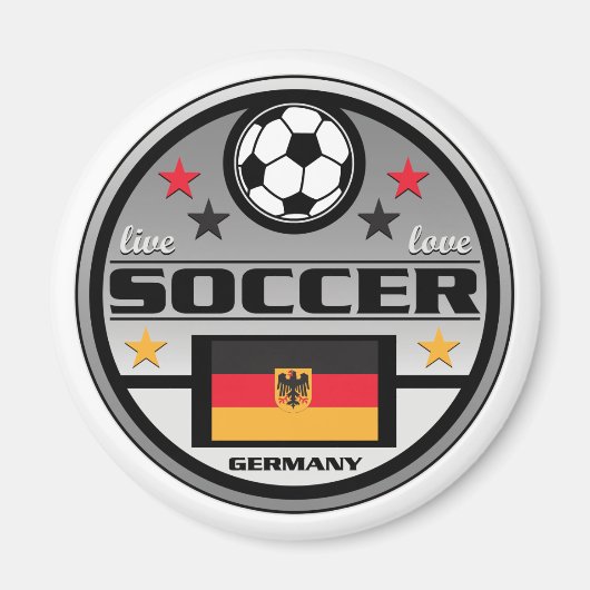 Live Liebe Fußball Deutschland Magnet (Vorne)