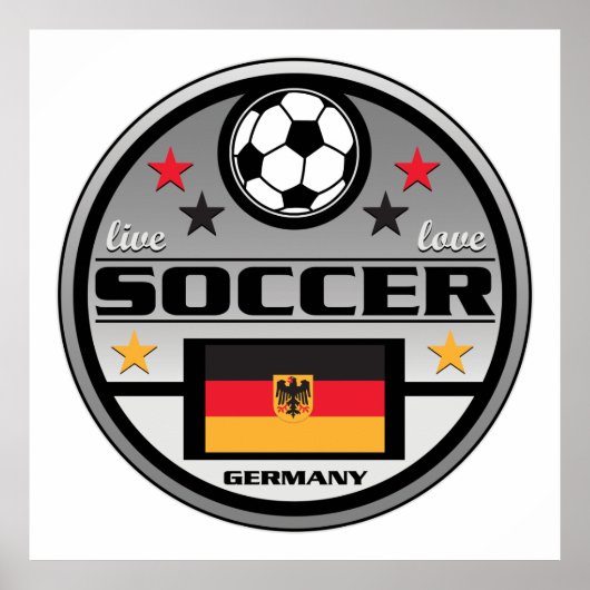 Live Liebe Fußball Deutschland Poster (Vorne)