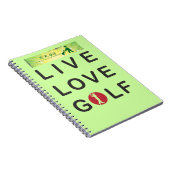 Live Liebe Golf Golfing Red Black DKGolf Notizblock (Rechte Seite)