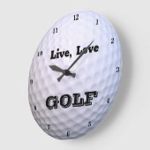 Live, Liebe GOLF Große Wanduhr (Winkel)