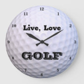 Live, Liebe GOLF Große Wanduhr (Vorderseite)